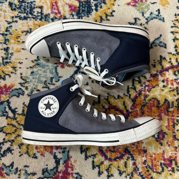 Converse Chuck Taylor All Star High Street Shoes Grey Midnight Navy Mens Size 11 - Picture 4 of 8